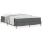 Preview: Boxspringbett Taupe, Braun 140 x 190 cm Stoff, Ingenieurholz