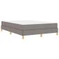 Preview: Boxspringbett Taupe, Braun 140 x 190 cm Stoff, Ingenieurholz