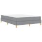Preview: Boxspringbett Taupe, Braun 140 x 200 cm Stoff, Ingenieurholz