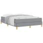 Preview: Boxspringbett Taupe, Braun 140 x 200 cm Stoff, Ingenieurholz