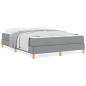 Preview: Boxspringbett Taupe, Braun 140 x 200 cm Stoff, Ingenieurholz