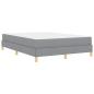 Preview: Boxspringbett Taupe, Braun 140 x 200 cm Stoff, Ingenieurholz