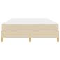 Preview: Boxspringbett Creme, Braun 140 x 200 cm Stoff, Ingenieurholz