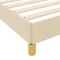 Preview: Boxspringbett Creme, Braun 140 x 200 cm Stoff, Ingenieurholz