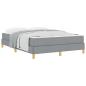 Preview: Boxspringbett Taupe, Braun 160 x 200 cm Stoff, Ingenieurholz