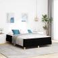 Preview: ARDEBO.de - Boxspringbett Schwarz, Braun 160 x 200 cm Stoff, Ingenieurholz