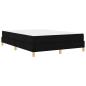 Preview: Boxspringbett Schwarz, Braun 160 x 200 cm Stoff, Ingenieurholz
