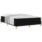 Preview: Boxspringbett Schwarz, Braun 160 x 200 cm Stoff, Ingenieurholz