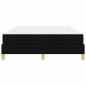Preview: Boxspringbett Schwarz, Braun 160 x 200 cm Stoff, Ingenieurholz