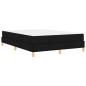 Preview: Boxspringbett Schwarz, Braun 160 x 200 cm Stoff, Ingenieurholz