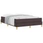 Preview: Boxspringbett Braun 160 x 200 cm Stoff, Ingenieurholz