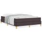Preview: Boxspringbett Braun 160 x 200 cm Stoff, Ingenieurholz