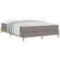 Preview: Boxspringbett Taupe, Braun 160 x 200 cm Stoff, Ingenieurholz