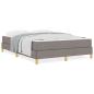 Preview: Boxspringbett Taupe, Braun 160 x 200 cm Stoff, Ingenieurholz