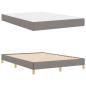Preview: Boxspringbett Taupe, Braun 160 x 200 cm Stoff, Ingenieurholz