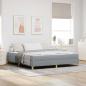 Preview: ARDEBO.de - Boxspringbett Taupe, Braun 180 x 200 cm Stoff, Ingenieurholz