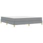 Preview: Boxspringbett Taupe, Braun 180 x 200 cm Stoff, Ingenieurholz