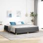 Preview: ARDEBO.de - Boxspringbett Taupe, Braun 180 x 200 cm Stoff, Ingenieurholz