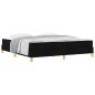 Preview: Boxspringbett Schwarz, Braun 180 x 200 cm Stoff, Ingenieurholz