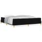 Preview: Boxspringbett Schwarz, Braun 180 x 200 cm Stoff, Ingenieurholz