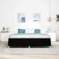 Preview: Boxspringbett Schwarz, Braun 180 x 200 cm Stoff, Ingenieurholz