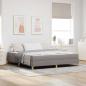 Preview: ARDEBO.de - Boxspringbett Taupe, Braun 180 x 200 cm Stoff, Ingenieurholz