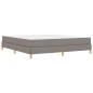 Preview: Boxspringbett Taupe, Braun 180 x 200 cm Stoff, Ingenieurholz