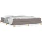 Preview: Boxspringbett Taupe, Braun 180 x 200 cm Stoff, Ingenieurholz