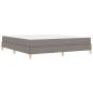 Preview: Boxspringbett Taupe, Braun 180 x 200 cm Stoff, Ingenieurholz