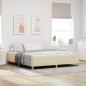 Preview: ARDEBO.de - Boxspringbett Creme, Braun 180 x 200 cm Stoff, Ingenieurholz