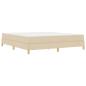 Preview: Boxspringbett Creme, Braun 180 x 200 cm Stoff, Ingenieurholz