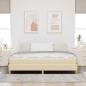 Preview: Boxspringbett Creme, Braun 180 x 200 cm Stoff, Ingenieurholz