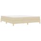 Preview: Boxspringbett Creme, Braun 180 x 200 cm Stoff, Ingenieurholz