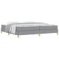 Preview: Boxspringbett Taupe, Braun 200 x 200 cm Stoff, Ingenieurholz