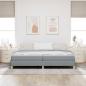 Preview: Boxspringbett Taupe, Braun 200 x 200 cm Stoff, Ingenieurholz