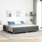 Preview: ARDEBO.de - Boxspringbett Taupe, Braun 200 x 200 cm Stoff, Ingenieurholz