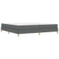 Preview: Boxspringbett Taupe, Braun 200 x 200 cm Stoff, Ingenieurholz
