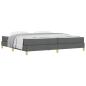 Preview: Boxspringbett Taupe, Braun 200 x 200 cm Stoff, Ingenieurholz