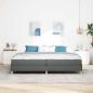 Preview: Boxspringbett Taupe, Braun 200 x 200 cm Stoff, Ingenieurholz