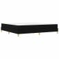 Preview: Boxspringbett Schwarz, Braun 200 x 200 cm Stoff, Ingenieurholz