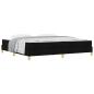 Preview: Boxspringbett Schwarz, Braun 200 x 200 cm Stoff, Ingenieurholz