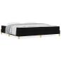 Preview: Boxspringbett Schwarz, Braun 200 x 200 cm Stoff, Ingenieurholz