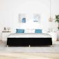 Preview: Boxspringbett Schwarz, Braun 200 x 200 cm Stoff, Ingenieurholz