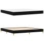 Preview: Boxspringbett Schwarz, Braun 200 x 200 cm Stoff, Ingenieurholz