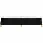 Preview: Boxspringbett Schwarz, Braun 200 x 200 cm Stoff, Ingenieurholz