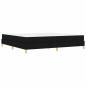 Preview: Boxspringbett Schwarz, Braun 200 x 200 cm Stoff, Ingenieurholz
