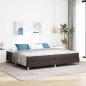Preview: ARDEBO.de - Boxspringbett Braun 200 x 200 cm Stoff, Ingenieurholz