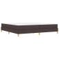 Preview: Boxspringbett Braun 200 x 200 cm Stoff, Ingenieurholz