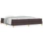 Preview: Boxspringbett Braun 200 x 200 cm Stoff, Ingenieurholz