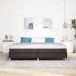 Preview: Boxspringbett Braun 200 x 200 cm Stoff, Ingenieurholz